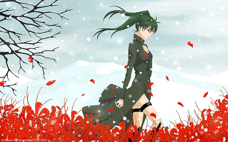 green haired female anime character, Anime, D.Gray-man, Cute, Girl, Lenalee Lee, HD wallpaper