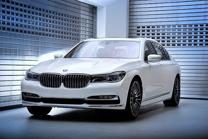 luxury car, BMW 750Li xDrive Solitaire, white, HD wallpaper