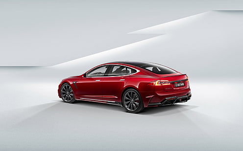 Tesla Model S 2015, rote Maserati-Limousine, Tesla Model S, HD-Hintergrundbild HD wallpaper