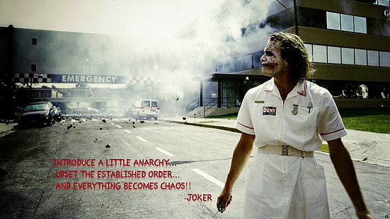 Joker, The Dark Knight, Heath Ledger, citazione, film, Sfondo HD HD wallpaper