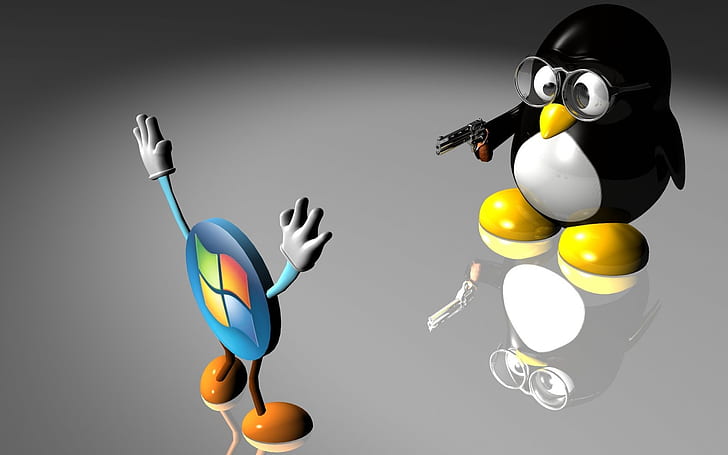 Linux Tux Microsoft Windows Technologie Linux HD Art, Linux, Tux, HD-Hintergrundbild
