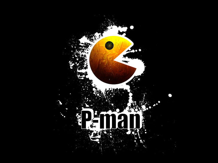 Pac-Man wallpaper, Pac-Man, Splatter, HD wallpaper