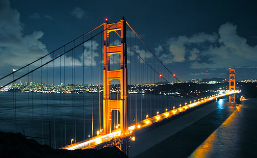 Golden Gate Bridge, Ponte di Brooklyn, San Francisco, Stati Uniti, California, viaggio, america, nord america, dorato, città, ponte, cancello, golden gate bridge, Sfondo HD HD wallpaper
