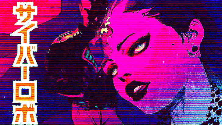 kota, ilustrasi, Trevor Something, noir, neon, synthwave, seni digital, Wallpaper HD