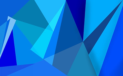 синий и зеленый геометрический рисунок цифровые обои, формы, фигуры, синий, голубой, HD обои HD wallpaper