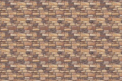 brown and black brick wall, stones, wall, bricks, texture, relief, HD wallpaper HD wallpaper
