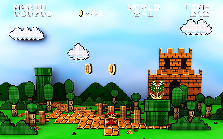 Mario HD, video game, mario, Wallpaper HD