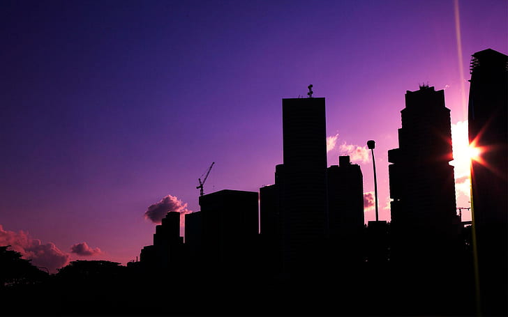 Urban Sunset พระอาทิตย์ตกในเมืองการเดินทางและโลก, วอลล์เปเปอร์ HD