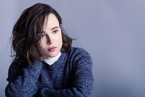 femmes, visage, actrice, Ellen Page, Fond d'écran HD HD wallpaper