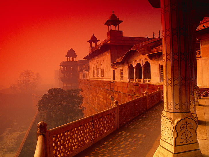 Agra Fort, India HD, world, travel, travel and world, india, fort, agra, HD wallpaper