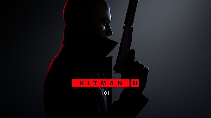 Codename 47, Hitman, Hitman 3, 검은 코트, 비디오 게임, 권총, 비디오 게임 캐릭터, 간단한 배경, HD 배경 화면