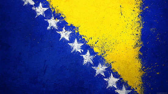 Dünya Kupası Bosna Hersek Bayrağı, dünya kupası 2014, dünya kupası, bosna Hersek bayrağı, bosna ve herzegovina, bayrak, HD masaüstü duvar kağıdı HD wallpaper