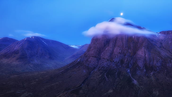 산, 파랑, 피크, 스코틀랜드, 스코틀랜드 고원, HD 배경 화면