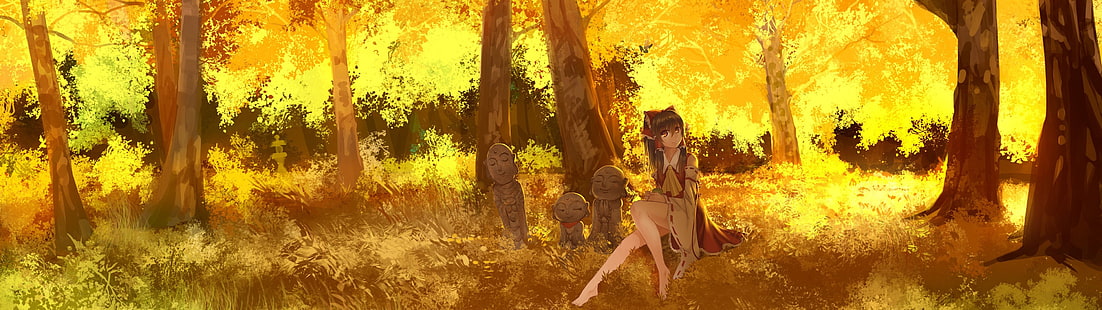 anime kızlar, Touhou, Hakurei Reimu, HD masaüstü duvar kağıdı HD wallpaper