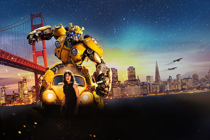 Film, Bumblebee, Bumblebee (Transformers), Hailee Steinfeld, Wallpaper HD