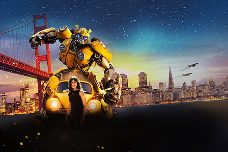 Film, Bumblebee, Bumblebee (Transformers), Hailee Steinfeld, Wallpaper HD HD wallpaper