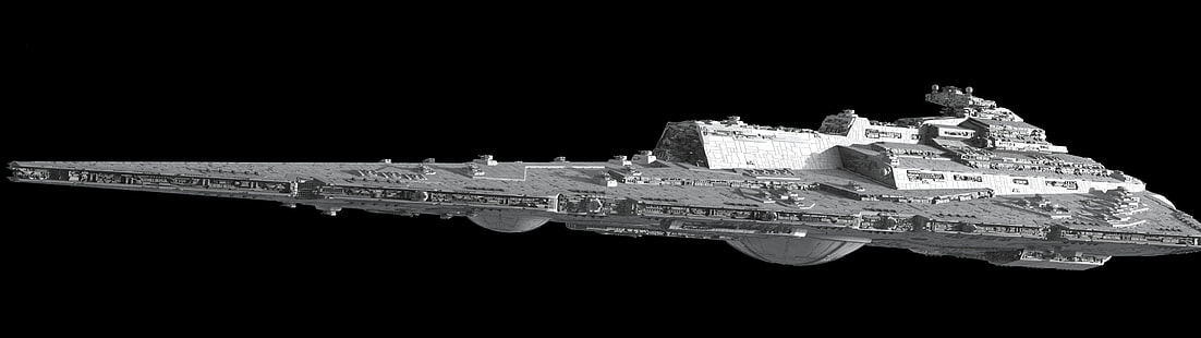 スターウォーズ戦艦、マルチディスプレイ、スターウォーズ、スターデストロイヤー、レンダリング、CGI、宇宙船、 HDデスクトップの壁紙 HD wallpaper