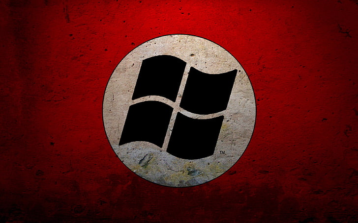 Логотип Windows, нацист, логотип Microsoft, HD обои