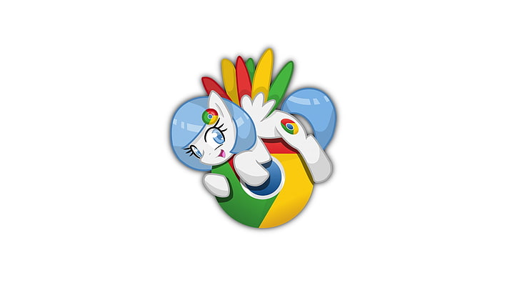 Google Chrome-Einhorn-Logo, Google Chrome, My Little Pony, HD-Hintergrundbild