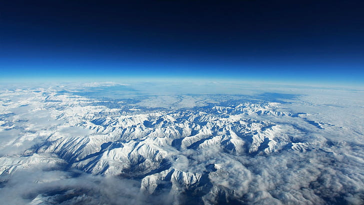 지구, 산, 범위, 4k 사진, 울트라 HD, HD 배경 화면