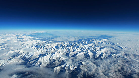 Земля, Гора, дальность, 4к фото, ультра HD, HD обои HD wallpaper