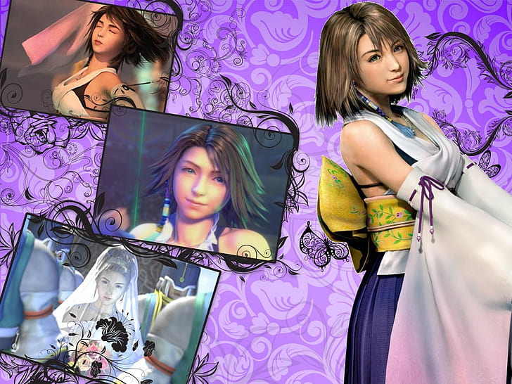 piękne fantasy Yuna Video Games Final Fantasy HD Art, gra, piękne, fantasy, finał, fioletowy, wideo, Tapety HD
