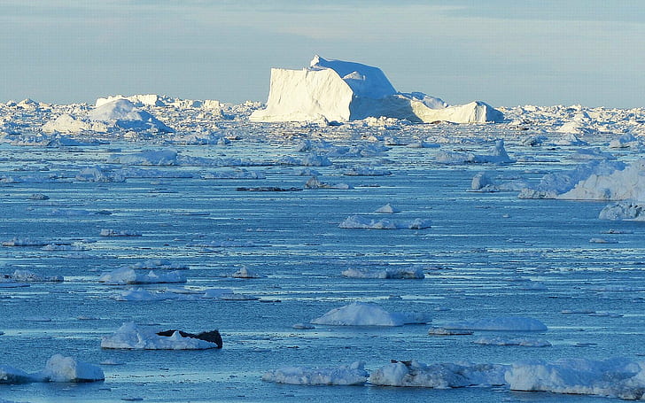 البرد ، جرينلاند ، الهادر ، الجليد ، الجبل الجليدي ، المحيط ، الثلج، خلفية HD