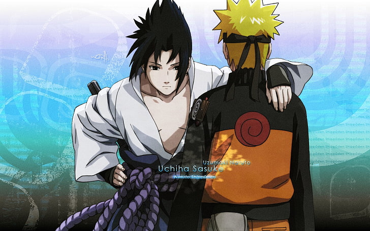 Uchiha Sasuke e Uzumaki Naruto, Anime, Naruto, Naruto Uzumaki, Sasuke Uchiha, HD papel de parede