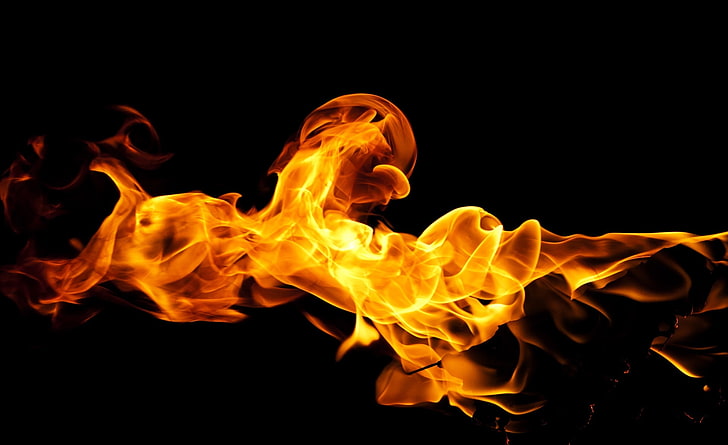 Fuego, llama roja, elementos, fuego, Fondo de pantalla HD