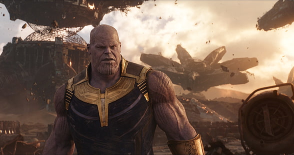 Screenshot film Thanos, Thanos, Marvel Cinematic Universe, Avengers: Perang Infinity, The Avengers, Wallpaper HD HD wallpaper