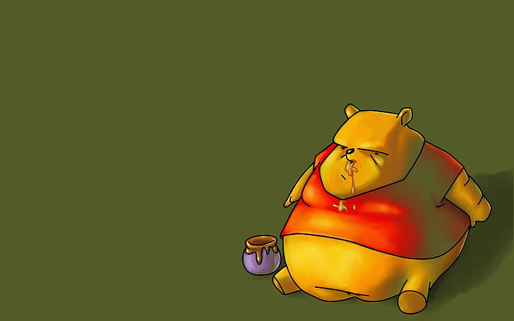 Winnie the Pooh illustration, Winnie the Pooh, humor, Winnie-the-Pooh, HD tapet