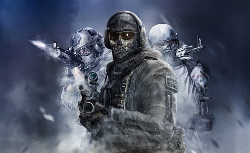 Papel de parede de Call of Duty Ghost, papel de parede digital de três soldados, Call of Duty, HD papel de parede HD wallpaper