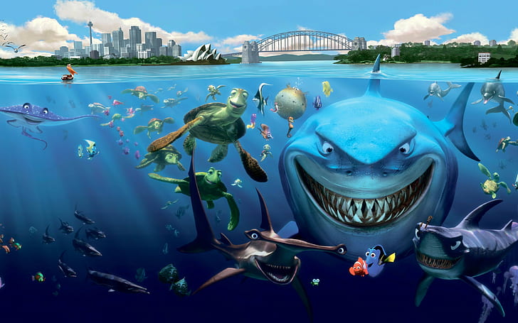 Encontrar nemo, películas, películas animadas, peces, bajo el agua, Fondo  de pantalla HD | Wallpaperbetter