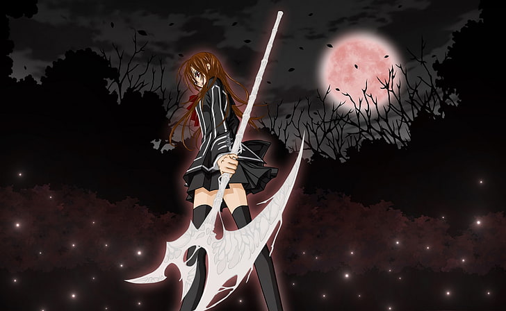 Vampire Knight girl character wallpaper, girl, the moon, anime, Vampire Knight, knight-vampire, Yuki, HD wallpaper