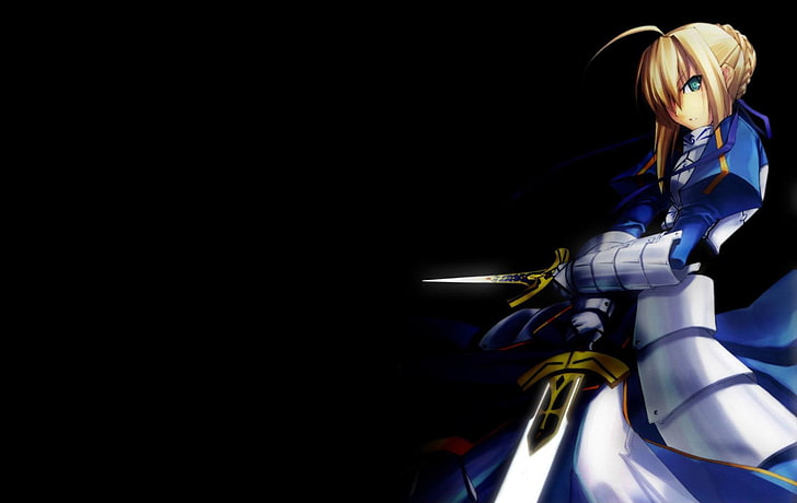 yellow haired female anime character illustration, Fate Series, Fate/Stay Night, Saber (Fate Series), HD wallpaper