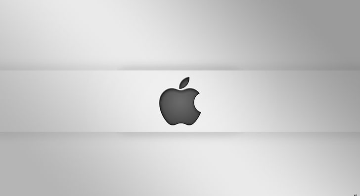 Apple, Apple logo, Computers, Mac, Apple, Gray, Background, Logo, Minimalism, HD wallpaper