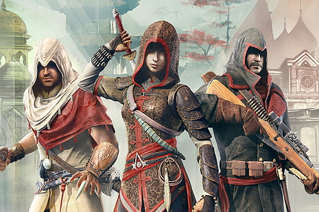 Poster del gioco Assasin's Creed, Assassin's Creed, Assassin's Creed: Chronicles, Sfondo HD HD wallpaper