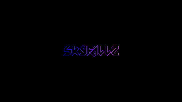 Skyfall, fondo simple, negro, colorido, Fondo de pantalla HD