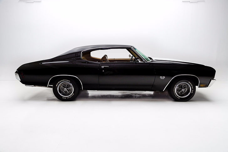 (ss), 1970, 396, black, cars, chevelle, chevrolet, HD wallpaper