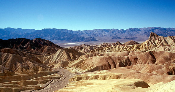 landscape, Death Valley, Zabriskie Point, California, hills, HD wallpaper HD wallpaper