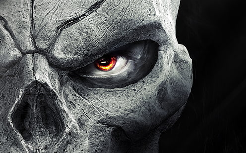 поглед, маска, Смърт, конник на Апокалипсиса, Darksiders 2, Darksiders II, HD тапет HD wallpaper