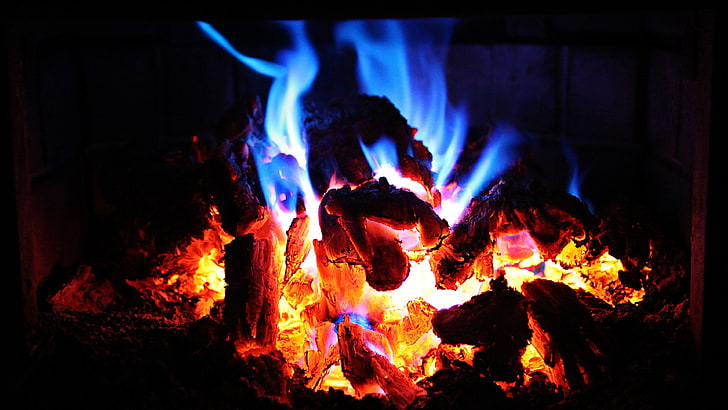 fuoco, calore, fiamma, fuoco di bivacco, tenebre, notte, Sfondo HD