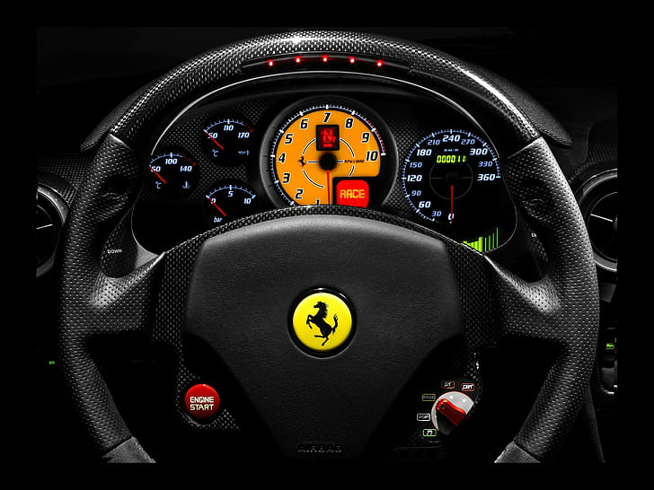 coche, paneles de instrumentos, Ferrari, Fondo de pantalla HD