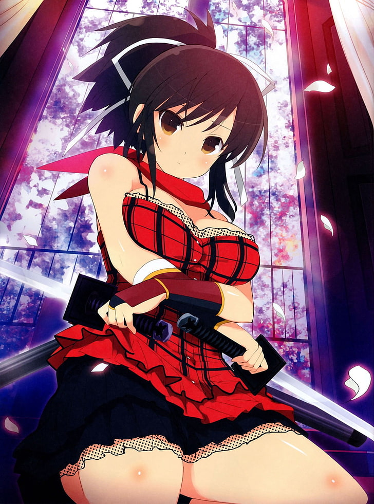 Senran Kagura, gadis anime, Wallpaper HD, wallpaper seluler