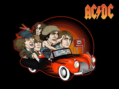 AC DC clip art, acdc, picture, car, direction, sign, HD wallpaper HD wallpaper