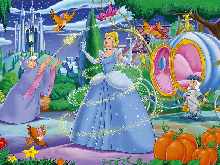 Disneyu Cinderella illustration, Movie, Cinderella (1950), Cute, HD wallpaper