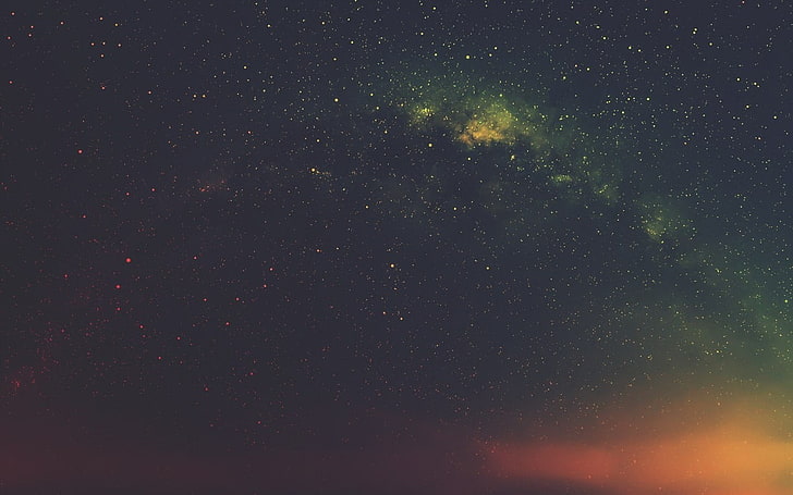 ночное небо, космос, звёзды, космическое искусство, HD обои