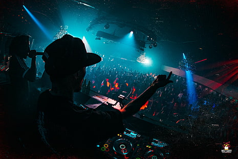 Riddim Dubstep, DJ, dark, crowds, HD wallpaper HD wallpaper