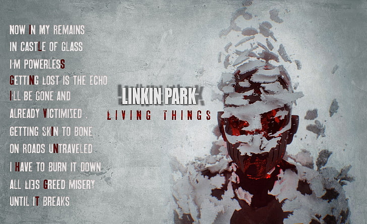 LINKIN PARK, tapeta z albumu Linkin Park Living Things, muzyka, artystyczna / typografia, typografia, artystyczne, żywe istoty, Tapety HD