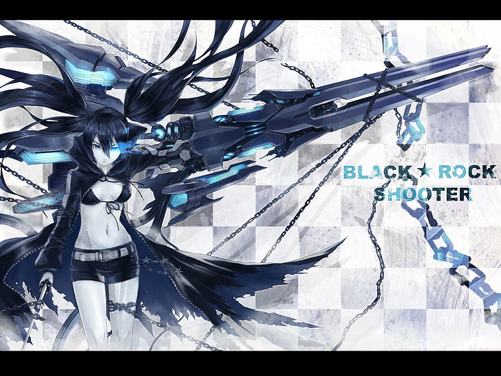 Black Rock Shooter, Kuroi Mato, anime girls, anime, Strength (Black Rock Shooter), HD wallpaper